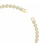 Swarovski Una Angelic Round Cut Gold Tone Plated Tennis Necklace 5720505