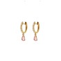 Carat* London Yellow Gold Plated Leni Hoop Morganite Earrings CE925Y-LENI-MG