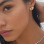 CARAT* Celine Pear Cut Cubic Zirconia Gold Vermeil Fan Earrings CE925Y-CELE