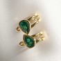 CARAT* Jaia Emerald Green Pear Cut Gold Vermeil Earrings CE925Y-JAIA-EM