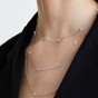 CARAT* Petra Cubic Zirconia White Gold Plated Silver Necklace CN925W-PETR-M