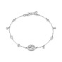 Gucci Interlocking White Gold Bracelet YBA729403003 - Size M