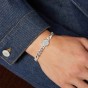 Gucci Trademark Sterling Silver Link 17cm Bracelet YBA779173002 - Size M