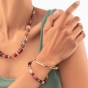 Coeur De Lion GeoCUBE® Gold Tone Carnelian & Smoky Quartz Bracelet 3039/30-0316