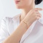 Coeur De Lion Gold Tone Plated White Crystal Bangle 0127_1816