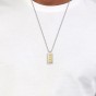 BOSS Devon Two Tone Tag Necklace 1580576