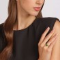 Fabergé Colours of Love 18ct Yellow Gold Oval Emerald & Diamond Shoulders Fluted Ring 831RG2490/60 - Size M 1/2