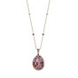 Faberg&eacute; Imperial Yellow Gold Mosaic Ruby, Sapphire & Diamond Egg Pendant 818FP1787/6