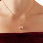 Faberg&eacute; Colours of Love Rose Gold Diamond & Ruby Fluted Egg Pendant 1831FP3146/15