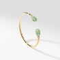 Fabergé Heritage Yellow Gold Diamond & Turquoise Guilloché Enamel Open Bracelet 3