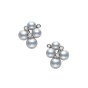 Mikimoto Bubble Pearl and Diamond Cluster Earrings PE 1561D W