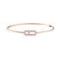 Messika Move Uno Pavé Flex Rose Gold 0.18ct Diamond Bangle 11134-RG