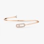 Messika Move Uno Pavé Flex Rose Gold 0.18ct Diamond Bangle 11134-RG