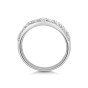 18ct White Gold Baguette & Round Brilliant Cut 0.70ct Diamond Cross Eternity Ring