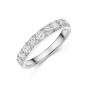 18ct White Gold Baguette & Round Brilliant Cut 0.70ct Diamond Cross Eternity Ring