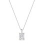 18ct White Gold Lab Grown 0.70ct Emerald Diamond Pendant 61-002-01-0023