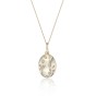 Yellow Gold Plated Cubic Zirconia Leaf Locket