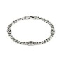 Gucci Interlocking Aria Silver Bracelet 17 Inches YBA678660002 - Size M