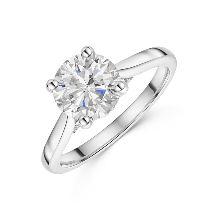 Platinum Round Brilliant 1.80ct Diamond Solitaire Ring
