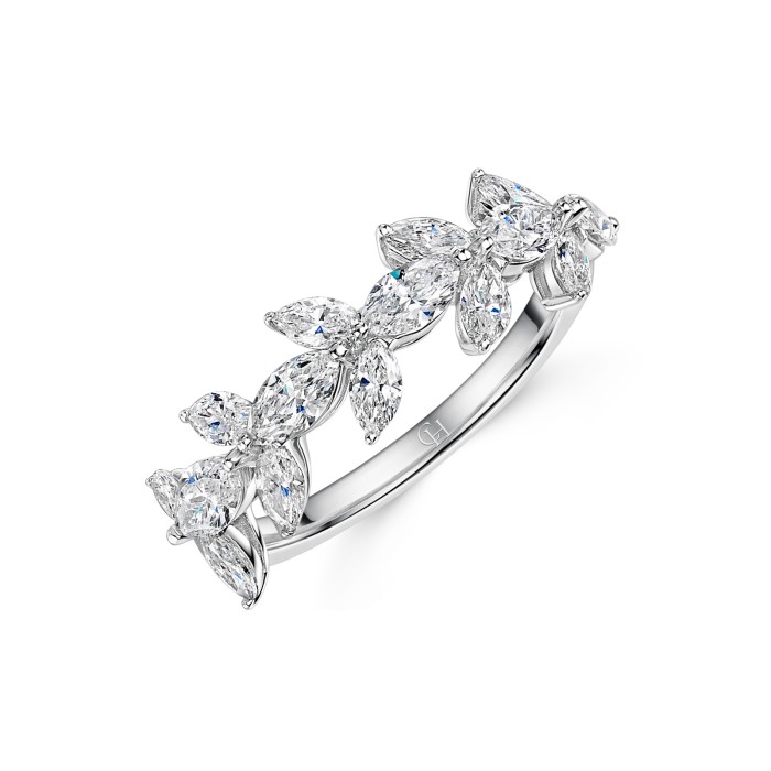 18ct White Gold Marquise Cut 1.38ct Diamond Dress Ring