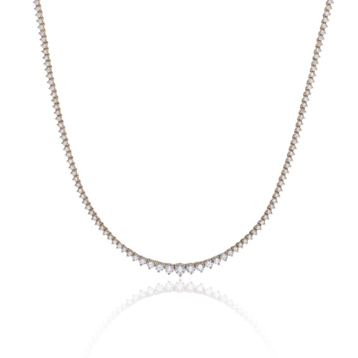 18ct Yellow Gold Brilliant Cut 6.50ct Diamond Necklet