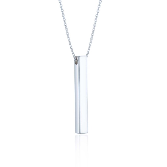 Sterling Silver Bar Necklace