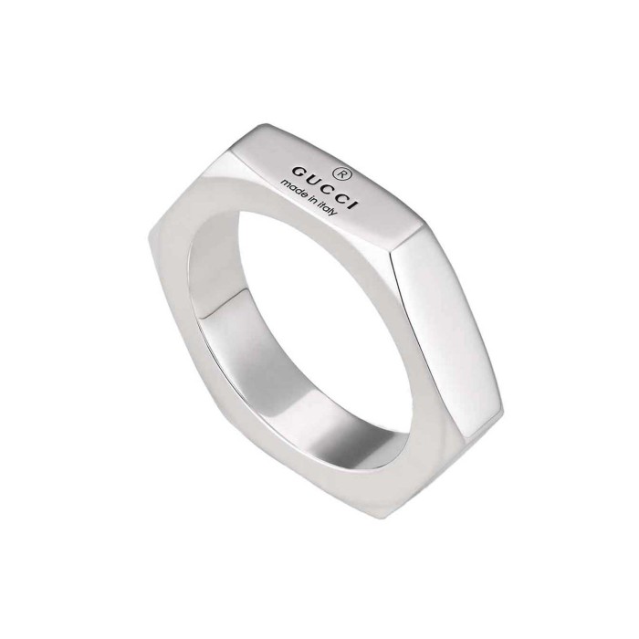 Gucci Trademark 5mm Hexagon Ring YBC782839001