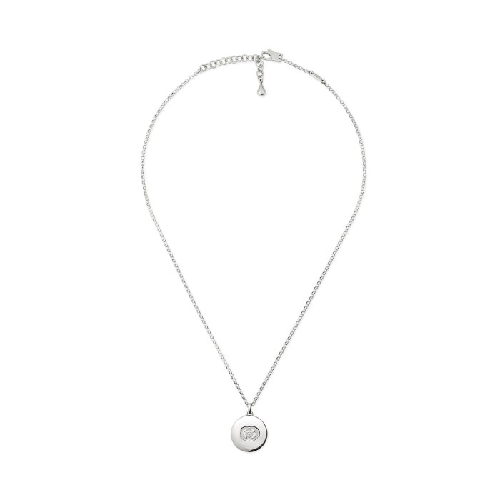 Gucci Blind For Love Silver Pendant Necklace YBB843587001