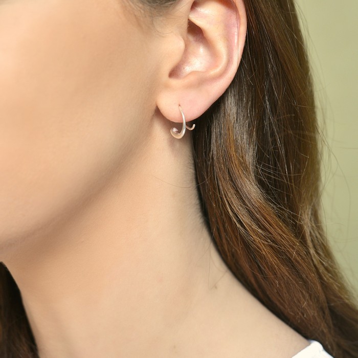Georg Jensen Mercy Sterling Silver Swirl Earrings 10015148