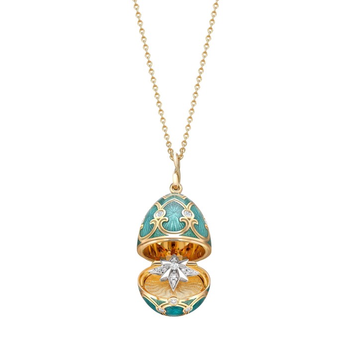 Fabergé Heritage Palais Tsarskoye Selo Locket with Teal Enamel 1151FP2545/30