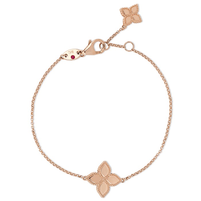 Roberto Coin 18ct Rose Gold Princess Flower Bracelet AR777BR0651_RG
