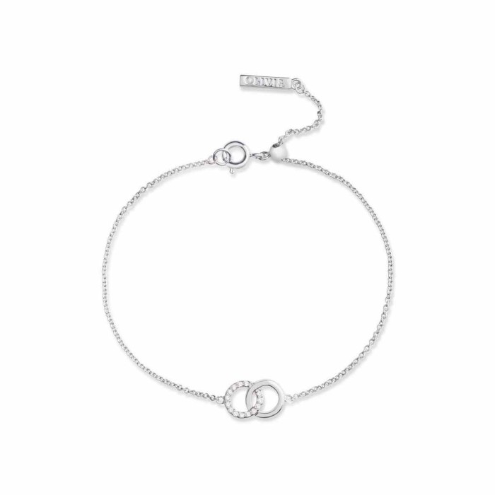 Olivia Burton Bejewelled Interlink Silver Bracelet Front