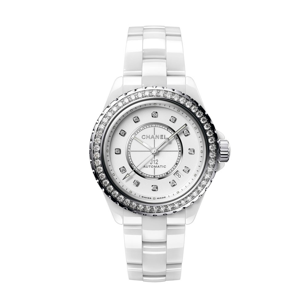 J12 Diamond Bezel Watch Calibre 121 38 mm  H6526  CHANEL