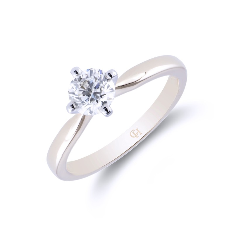 18ct Yellow Gold Brilliant Cut 0.60ct Diamond Solitaire Ring