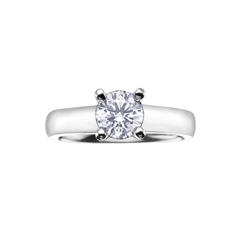 18ct White Gold 0.40ct Round Brilliant Diamond Solitaire Ring
