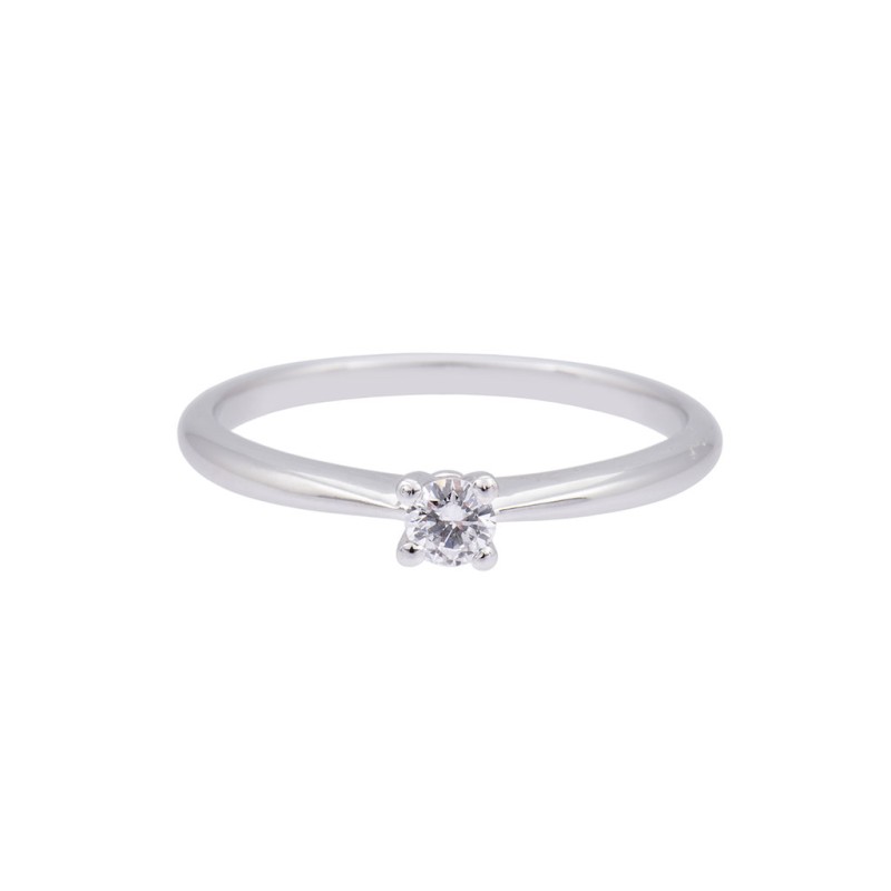 Platinum 0.10ct Round Brilliant Diamond Solitaire Ring