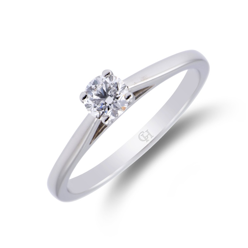 Platinum 0.33ct Diamond Solitaire Ring