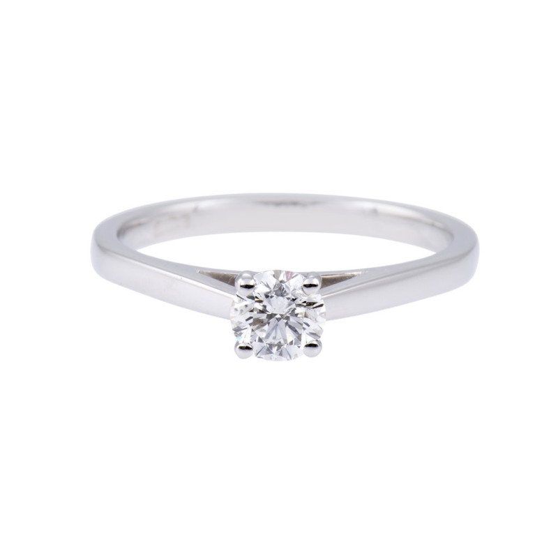 Platinum 0.40ct Round Brilliant Diamond Solitaire Ring