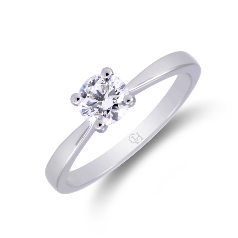 Platinum Brilliant Cut 0.50ct Diamond Solitaire Ring