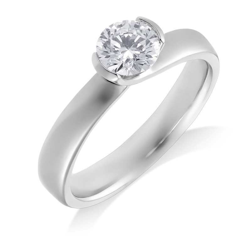 Platinum Brilliant Cut 0.50ct Diamond Solitaire Ring