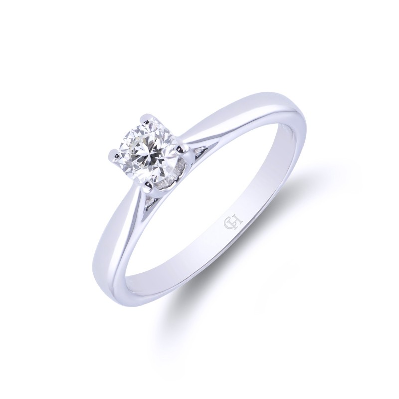 Platinum Brilliant Cut 0.33ct Diamond Solitaire Ring