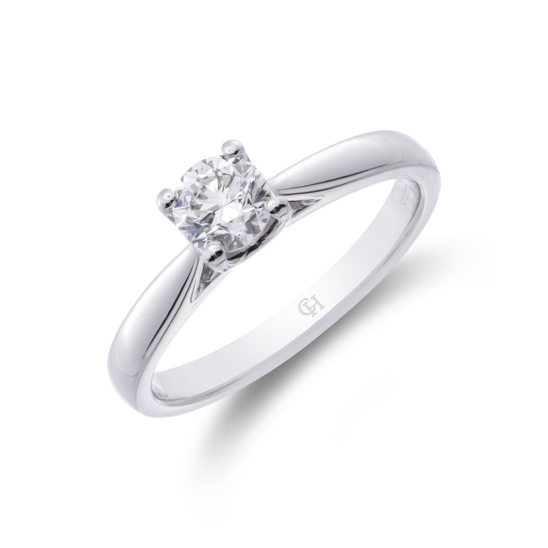 Platinum Brilliant Cut 0.50ct Diamond Solitaire Ring
