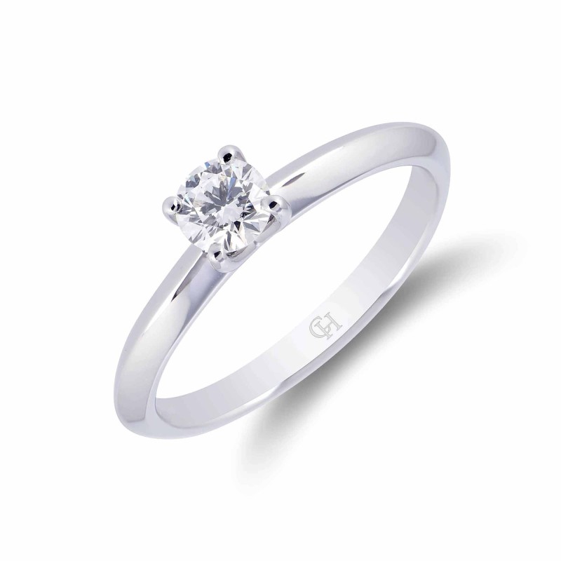 Platinum Brilliant Cut 0.33ct Diamond Solitaire Ring