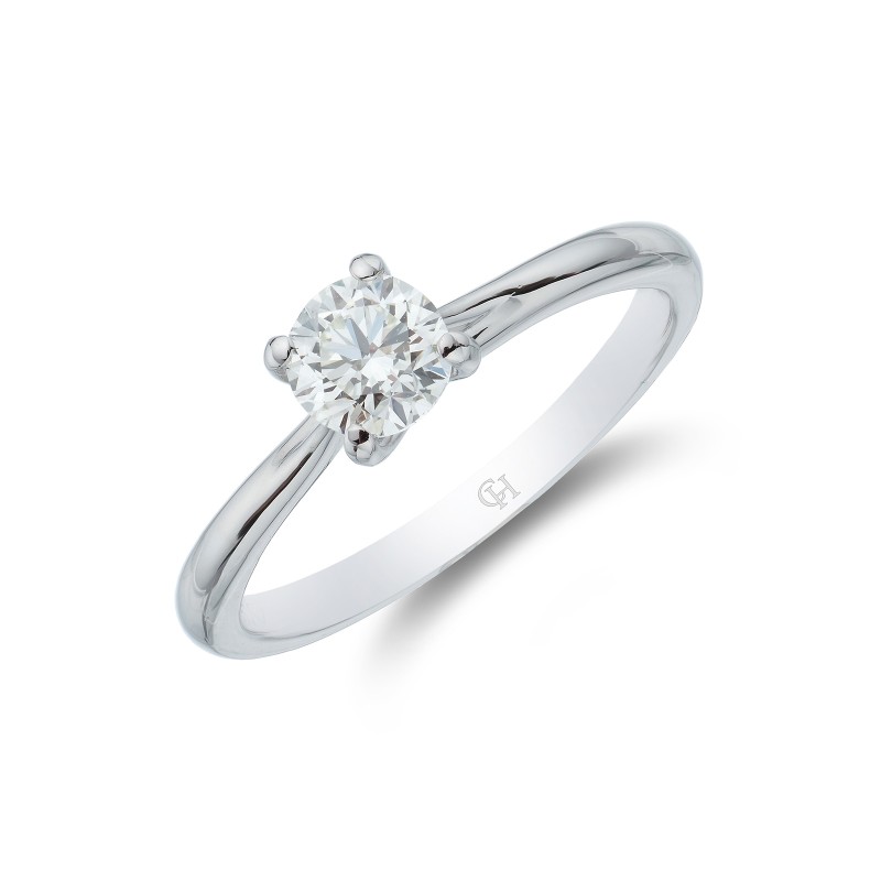 Platinum Brilliant Cut 0.50ct Diamond Solitaire Ring