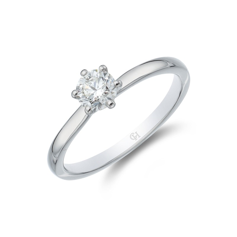 Platinum Brilliant Cut 0.50ct Diamond Solitaire Ring
