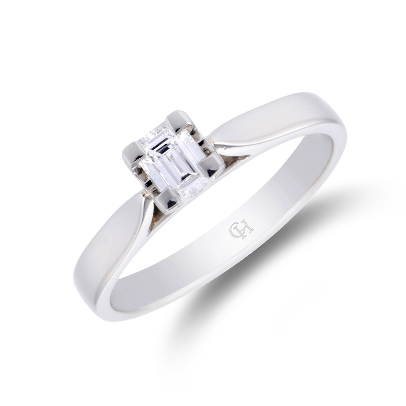 Platinum 0.33ct Diamond Solitaire Ring