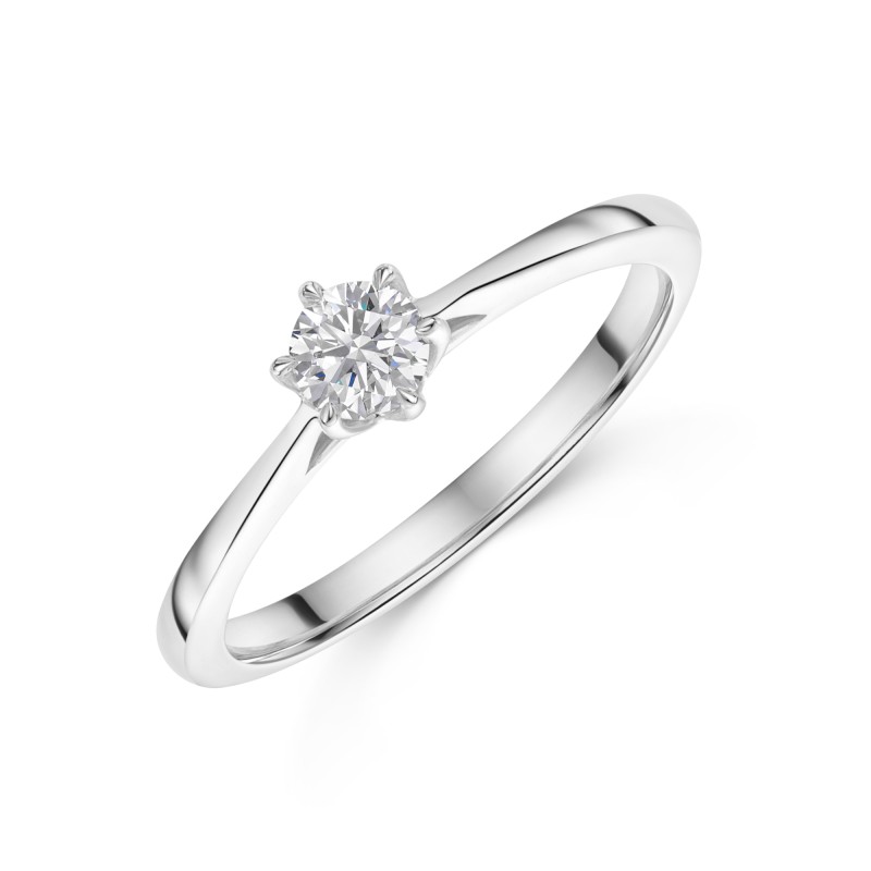 9ct White Gold 0.25ct Diamond Solitaire Ring