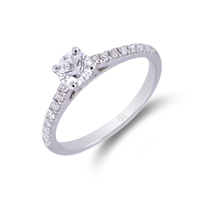 Platinum 0.85ct Diamond Solitaire Ring