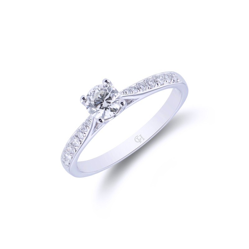 Platinum Brilliant Cut 0.50ct Diamond Solitaire Ring