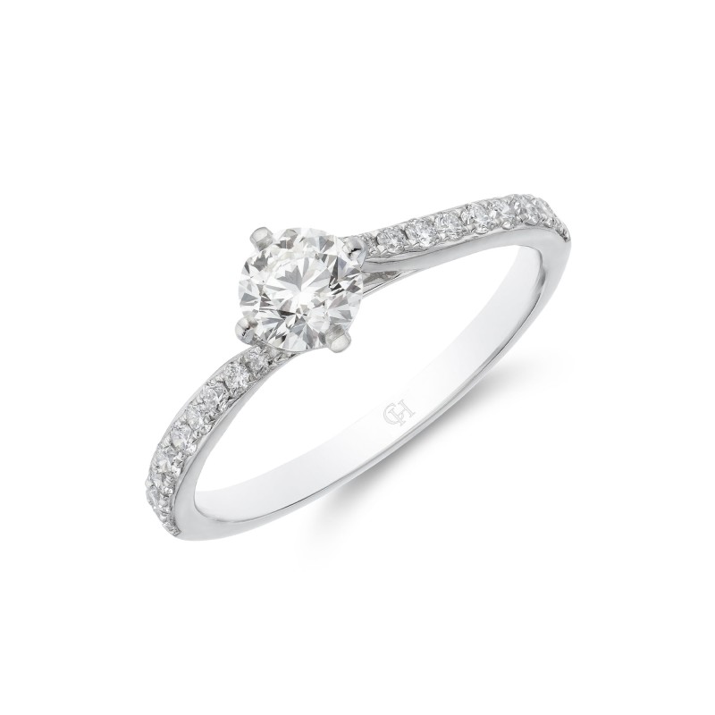 Platinum Brilliant Cut 0.50ct Diamond Solitaire Ring